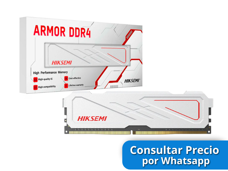 MEMORIA RAM HIKSEMI 8GB ARMOR DDR4 3200MHZ WHITE HSC408U32E2-8